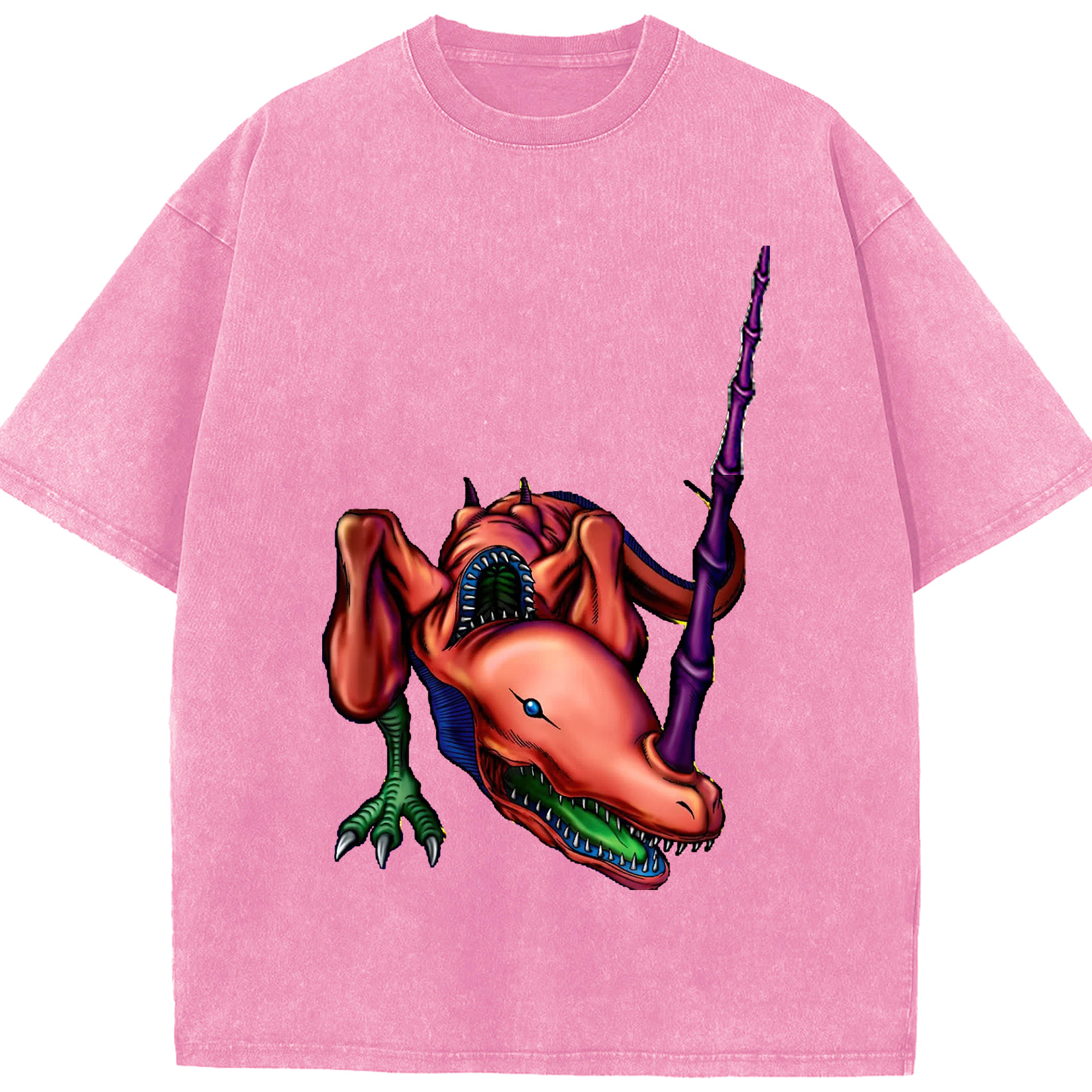（画像用） 遊☆戯☆王 Yu-Gi-Oh! 綿100% ヴィンテージ風 半袖Tシャツ（フロントプリント）